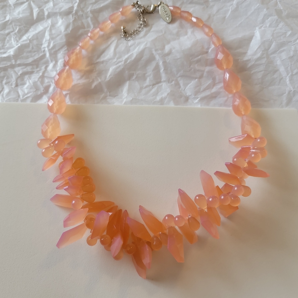 Rock of Ages Necklace in Peach Mark. Avon